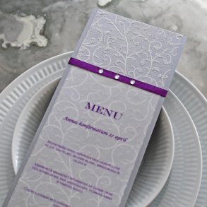 H�ndlavet transparent A4 papir, filigran med s�lvglimmer, 5 stk.