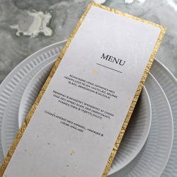 H�ndlavet japansk A4 papir med guld/s�lv, 5 stk.