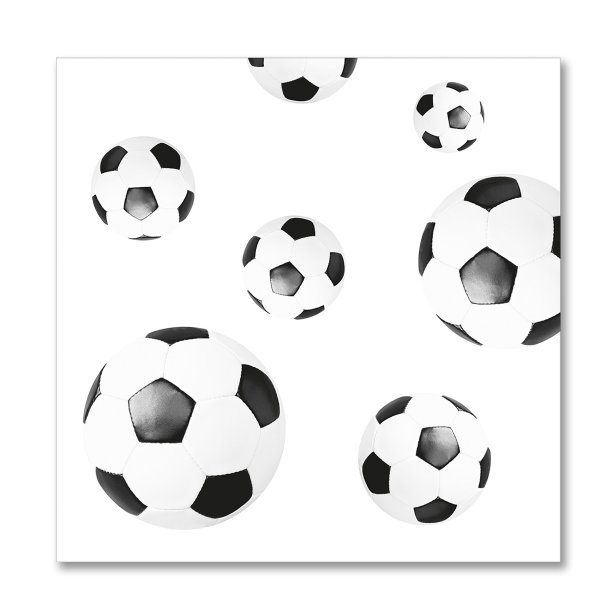 Airlaid servietter med fodbolde 40x40 cm. 50 stk.