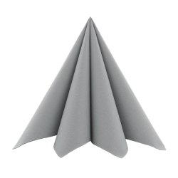 Betongr� stoflignende servietter 40x40 cm. 12 stk.