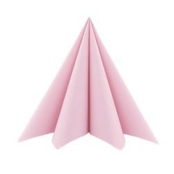 Gammelrosa stoflignende servietter 40x40 cm. 12 stk.