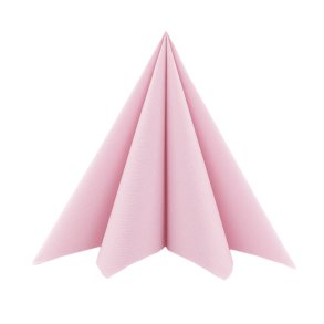 Gammelrosa stoflignende servietter 40x40 cm. 12 stk.