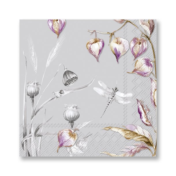 Servietter, Gr� natur, frokoststr. 20 stk.