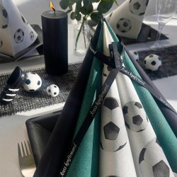 M�rkegr�nne Airlaid stoflignende servietter 40x40 cm. 12 stk.