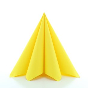 Gule stoflignende servietter 40x40 cm. 12 stk.