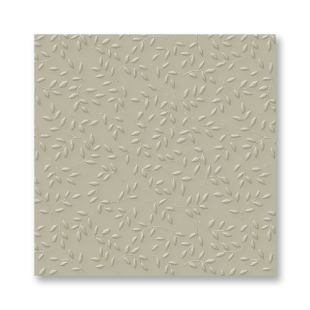 Hr/taupe servietter med embossede blade, frokoststr. 16 stk.