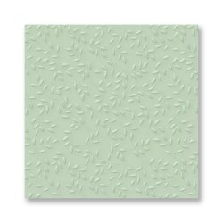 Sage servietter med embossede blade, frokoststr. 16 stk.