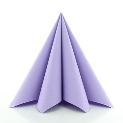 Lyslilla Airlaid stoflignende servietter 40x40 cm. 12 stk.