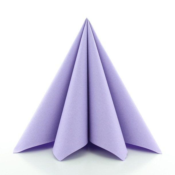 Lyslilla  stoflignende servietter 40x40 cm. 12 stk.