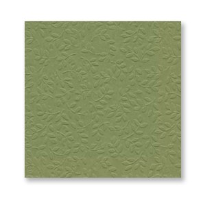 Skovgr�nne servietter med embossede blade, frokoststr. 16 stk.