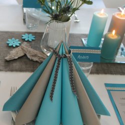 Petroleum stoflignende servietter 40x40 cm. 12 stk.