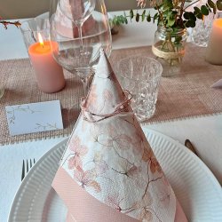 Powder stoflignende servietter 40x40 cm. 12 stk.