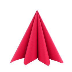 R�de Airlaid stoflignende servietter 40x40 cm. 12 stk.