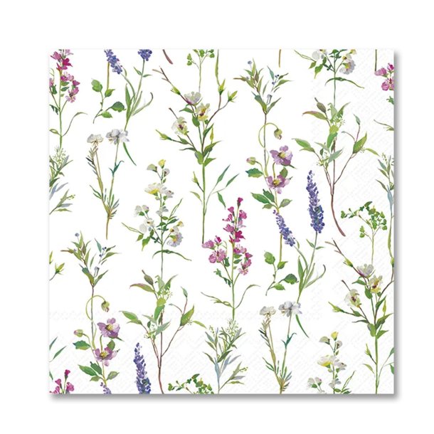 Servietter, Vilde blomster, frokoststr. 20 stk.
