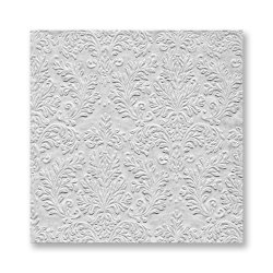 S�lv servietter med embossede filigran 40x40 cm.16 stk.