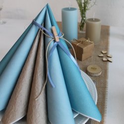 St�vbl� Airlaid stoflignende servietter 40x40 cm. 12 stk.