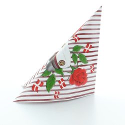 Servietter med STX studenterhue og striber, 100% komposterbare 33x33 cm. 20 stk.