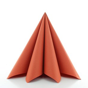 Terracotta stoflignende servietter 40x40 cm. 12 stk.