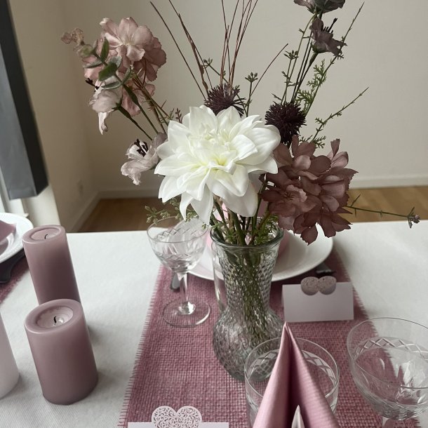 Hortensia silkeblomst malva/gammelrosa, 50 cm.