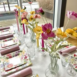 3 stk. valmuer silkeblomster, 63 cm.