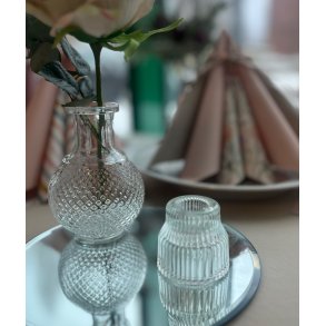 Vendbar lysestage, stagelys og fyrfad, lav model, 1 stk.