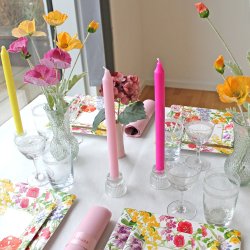 Vendbar lysestage, stagelys og fyrfad, lav model, 1 stk.