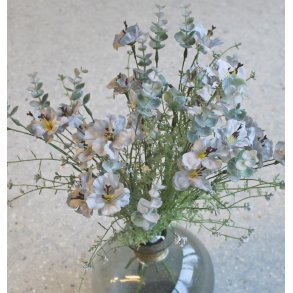 Inkalilje og eukalyptus silkeblomst, st�vbl� 53 cm.