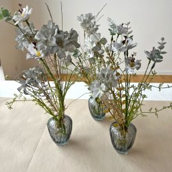 Bl�gr� glasvase, 9 cm.