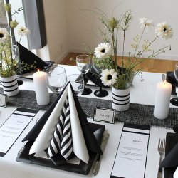 Black eye kunstig silkeblomst, stilk med 4 hoveder 60 cm.