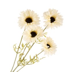 Black eye kunstig silkeblomst, stilk med 4 hoveder 60 cm.