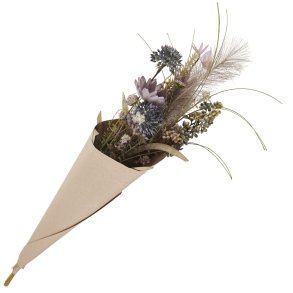 Buket med kunstige blomster, lilla nuancer