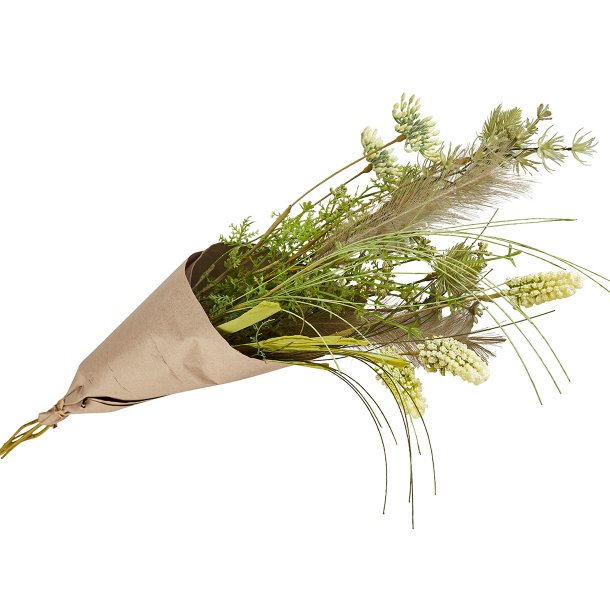 Buket med kunstige blomster, lysegr�nne nuancer