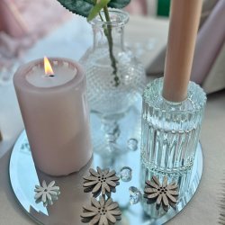 Vendbar lysestage, stagelys og fyrfad, h�j model, 1 stk.