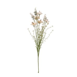Inkalilje og eukalyptus silkeblomst, powder/creme/lyser�d 53 cm.