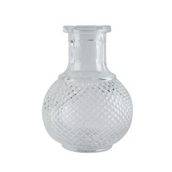 Kolbe vase, klar glas, 15 x 8 cm.