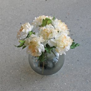Hvid p�on kunstig blomst, 32 cm. 