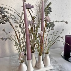 Buket med kunstige blomster, lilla nuancer