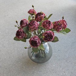 Gammelrosa/m�rk pink rose silkeblomst, 45 cm.