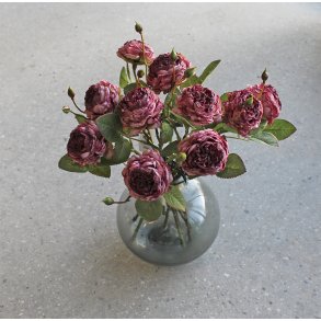 Gammelrosa/m�rk pink rose silkeblomst, 45 cm.