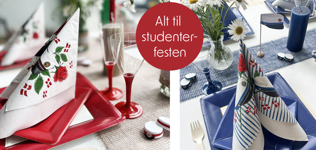 ideer til studentergilde studenterpynt og bordd&aelig;kning