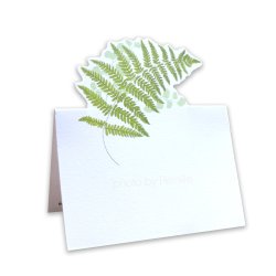 Bordkort med bregne fra Caspari, 8 stk.