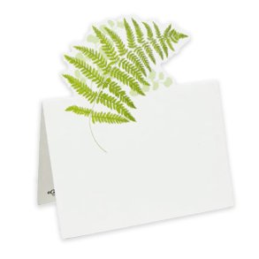 Bordkort med bregne fra Caspari, 8 stk.