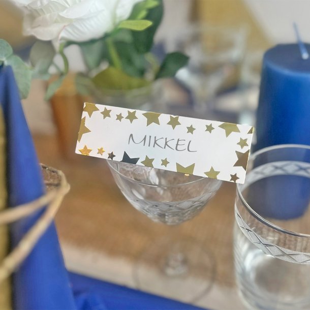 Bordkort med guldstjerner, 10 stk.