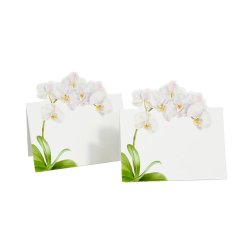 Orkide bordkort fra Caspari, 8 stk.