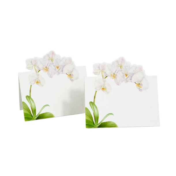Orkide bordkort fra Caspari, 8 stk.