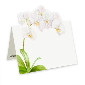 Orkide bordkort fra Caspari, 8 stk.