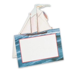 Bordkort med sejlskib fra Caspari, 8 stk.