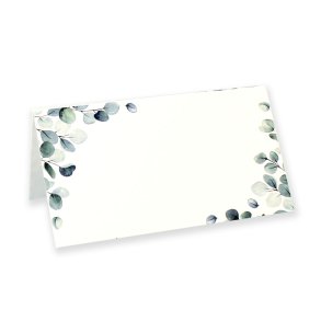 Bordkort med malede eukalyptusblade, 10 stk.