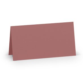 M�rk gammelrosa bordkort, 1 stk.