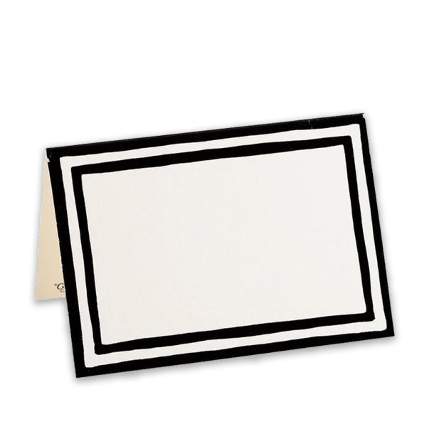 Sort/hvid stribet bordkort fra Caspari, 8 stk.